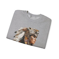 Aztec Jaguar Warrior Woman Watercolor Unisex Sweatshirt