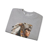 Aztec Jaguar Warrior Woman Watercolor Unisex Sweatshirt