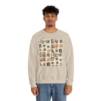 Mayan Petroglyph Stamped Texture Unisex Sweatshirt