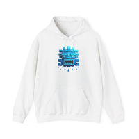Tlaloc Rain God Blue Mask Glyph Style Unisex Hoodie