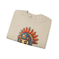 Chibi Aztec Warrior Cartoon Style Unisex Sweatshirt