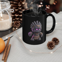 Stone Guardian of the Aztec Realm Black Mug