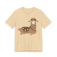 Resting Alpaca In Traditional Ornaments Unisex T-Shirt