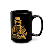 Distress Peruvian Traditional Woman Black Mug
