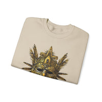 Aztec Golden Feather Headdress Mask Unisex Sweatshirt
