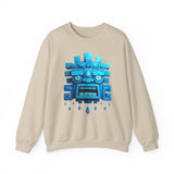 Tlaloc Rain God Blue Mask Glyph Style Unisex Sweatshirt