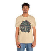 Vintage Native American Headdress Graphic Unisex T-Shirt