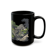 Ancient Palenque Mayan Ruins Black Mug