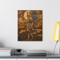 Golden Aztec Warrior Ceremony Canvas