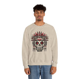Pixel Art Aztec Skull Totem Unisex Sweatshirt
