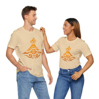 Tribal Volcano Spiral Smoke Glyph Style Unisex T-Shirt