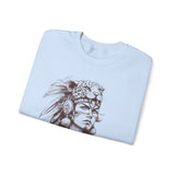 Aztec Warrior Woman Jaguar Spirit Sketch Unisex Sweatshirt