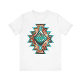 Turquoise Western Aztec Gem Illustration Unisex T-Shirt