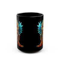 Wonder Aztec Queen Warrior Illustration Black Mug
