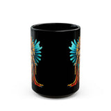Wonder Aztec Queen Warrior Illustration Black Mug