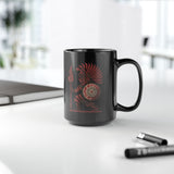 Young Warrior Glyph Pre-Hispanic Style Black Mug