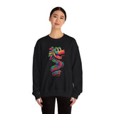 Cartoon Quetzalcoatl Cyber Serpent Unisex Sweatshirt