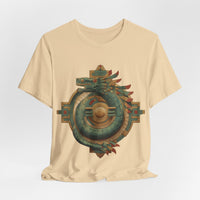 Quetzalcoatl Feathered Sun Glyph Unisex T-Shirt