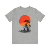 Tikal Sunset Temple Minimalist Art Unisex T-Shirt