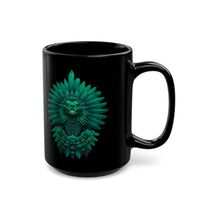 Quetzalcoatl Feathered Serpent God Dark Portrait Black Mug