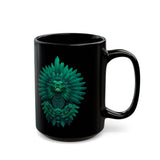 Quetzalcoatl Feathered Serpent God Dark Portrait Black Mug