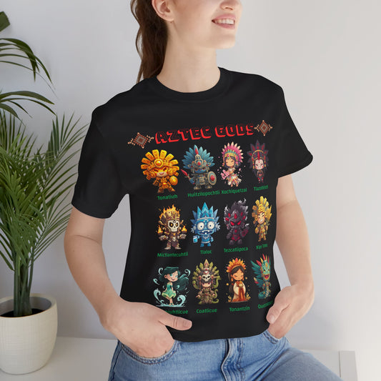 Aztec Gods Chibi Characters Pantheon Unisex T-Shirt