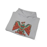 Aztec Solar Eagle Emblem Illustration Unisex Hoodie