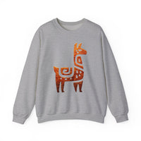 Inca Llama Rock Carving Style Unisex Sweatshirt