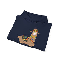 Resting Alpaca In Traditional Ornaments Unisex Hoodie