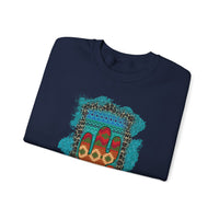 Glitter Serape Cactus on Leopard Burst Illustration Unisex Sweatshirt