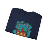 Glitter Serape Cactus on Leopard Burst Illustration Unisex Sweatshirt