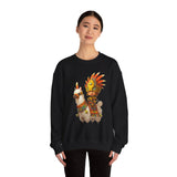 Cute Chibi Inca Warrior and Llama Cartoon Unisex Sweatshirt