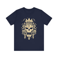 Ah Puch Skull Crown Mayan Glyph Style Unisex T-Shirt