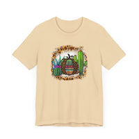 Leopard Aztec Pumpkin & Cactus Vibes Illustration Unisex T-Shirt