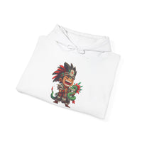 Chibi Aztec Warrior with Baby Quetzalcoatl Serpent Unisex Hoodie