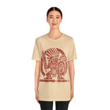 Pre-Hispanic Warrior Symbol Red Glyph Unisex T-Shirt