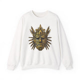 Aztec Golden Feather Headdress Mask Unisex Sweatshirt
