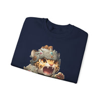 Chibi Mayan Jaguar Warrior with Tribal Shield Unisex Sweatshirt
