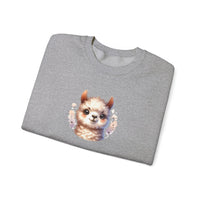 Inca Andean Llama Baby Face Illustration Unisex Sweatshirt