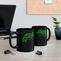 Mesoamerican Chameleon Symbol Black Mug