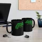 Mesoamerican Chameleon Symbol Black Mug
