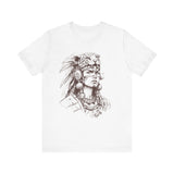 Aztec Warrior Woman Jaguar Spirit Sketch Unisex T-Shirt