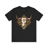 Tribal Bull Skull Earth Symbol Illustration Unisex T-Shirt
