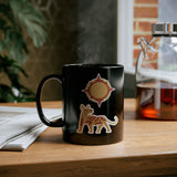 Xoloescuincle beneath the Sacred Sun Black Mug