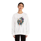 Urban Feather Headdress Graffiti Unisex Sweatshirt