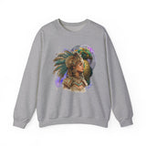 Aztec Quetzalcoatl Priestess Under Moon Unisex Sweatshirt