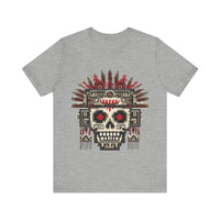 Pixel Art Aztec Skull Totem Unisex T-Shirt
