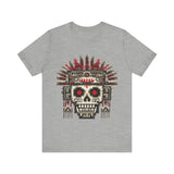 Pixel Art Aztec Skull Totem Unisex T-Shirt