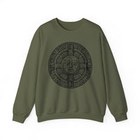 Sacred Aztec Calendar Face Unisex Sweatshirt