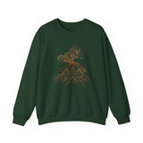 Tribal Volcano with Smoke Spirals Glyph Style Unisex Sweatshirt